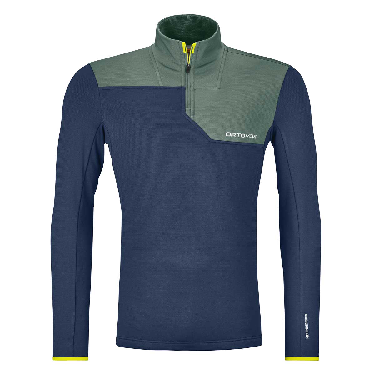Ortovox Fleece Light Zip Neck Men's in Deep Ocean
